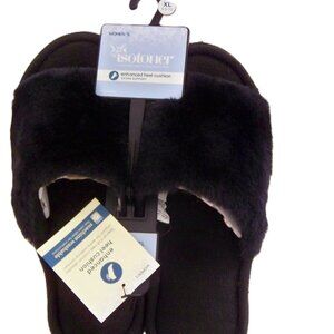 Isotoner Women's Enhanced Heel Cushion Open Toe Slippers Mule SZ- XL 9.5 -10 NWT